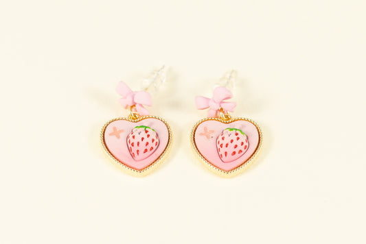 Boucles d'oreilles Fraise